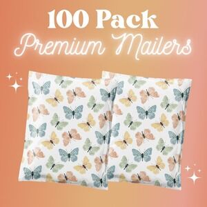 Butterfly Poly Mailers 10x13 Inch 100 Pack Shipping Supplies Watercolor Mailer